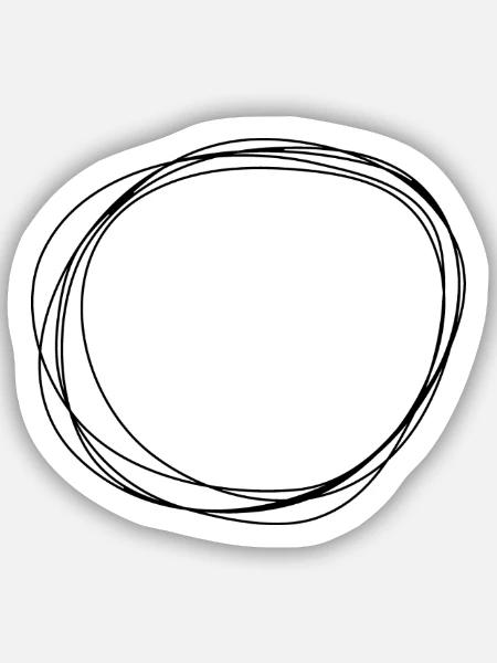 Circle - Sticker Größe S (10 x 10 cm) - Mattweiß