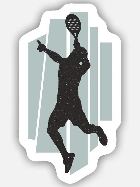 Padel Padelspieler Padel-Tennis Padeltennis - Sticker Größe S (10 x 10 cm) - Mattweiß