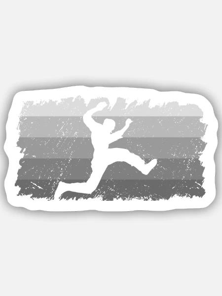 Vintage Parkourläufer Freerunning Parkour Läufer - Sticker Größe S (10 x 10 cm) - Mattweiß