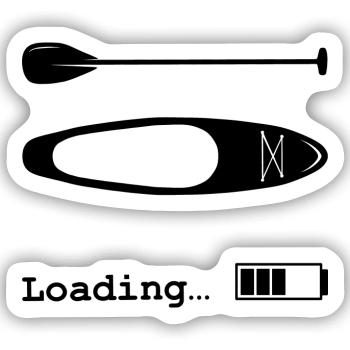 SUP-Therapie, Stand-Up-Paddle-Design - Sticker Größe S (10 x 10 cm) - Mattweiß - Vorne