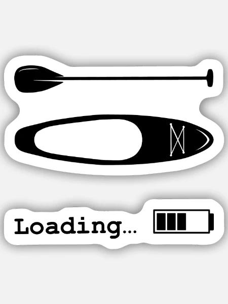 SUP-Therapie, Stand-Up-Paddle-Design - Sticker Größe S (10 x 10 cm) - Mattweiß
