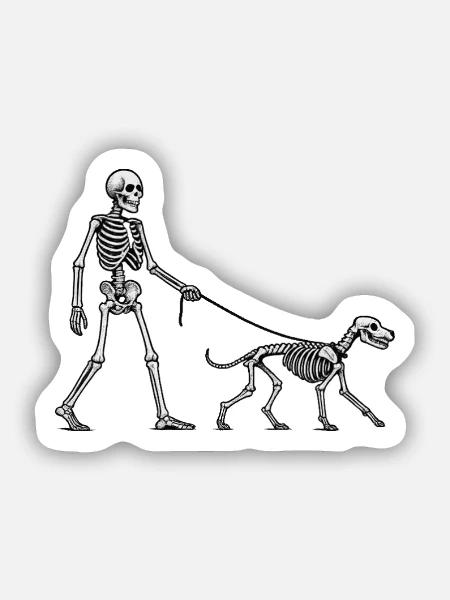 Totentanz - Sticker Größe S (10 x 10 cm) - Mattweiß