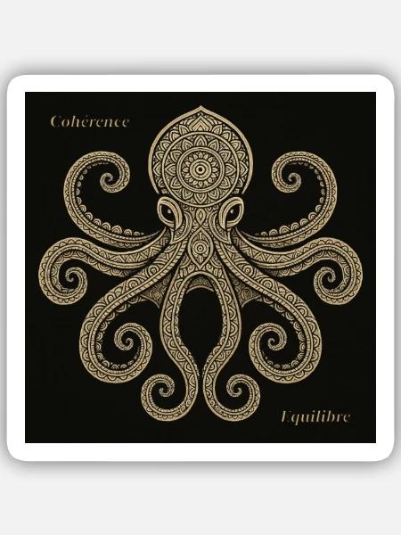 Mandala - Sticker Größe S (10 x 10 cm) - Mattweiß
