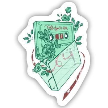 Oldschool Tape - Sticker Größe S (10 x 10 cm) - Mattweiß - Vorne
