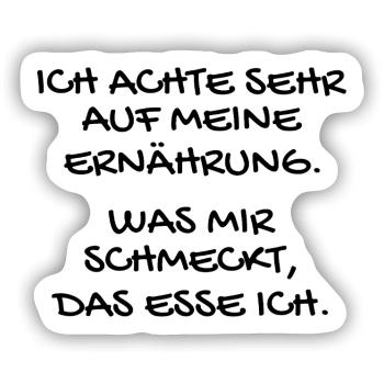 Ernährung Essen Geschmack Geschenk - Sticker Größe S (10 x 10 cm) - Mattweiß - Vorne