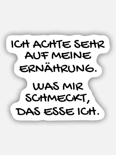 Ernährung Essen Geschmack Geschenk - Sticker Größe S (10 x 10 cm) - Mattweiß