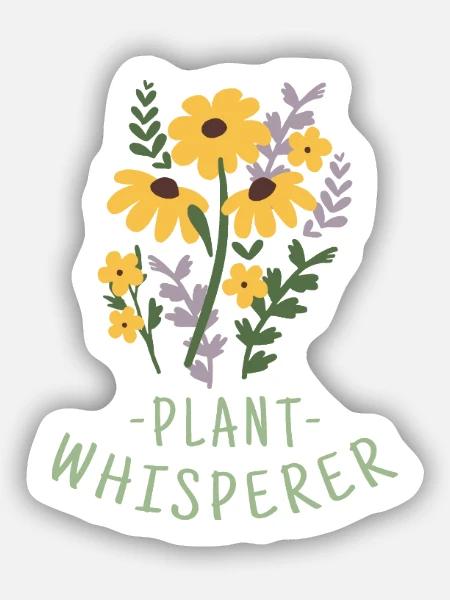 Blumen Pflanzen - Sticker Größe S (10 x 10 cm) - Mattweiß