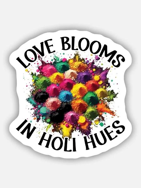 Happy Holi Grüße Hinduismus Indisches Fest - Sticker Größe S (10 x 10 cm) - Mattweiß