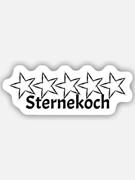 5 Sternekoch - Sticker Größe S (10 x 10 cm) - Mattweiß