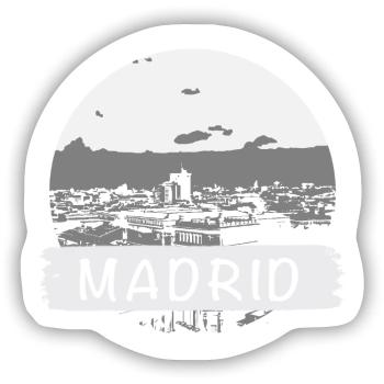 Madrid City - Sticker Größe S (10 x 10 cm) - Mattweiß - Vorne