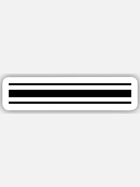 Schwarze Linien - Sticker Größe S (10 x 10 cm) - Mattweiß