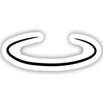 Engel Ring Kreis Schwarz - Sticker Größe S (10 x 10 cm) - Mattweiß - Vorne