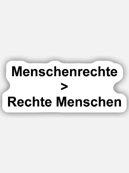Menschenrechte - Sticker Größe S (10 x 10 cm) - Mattweiß