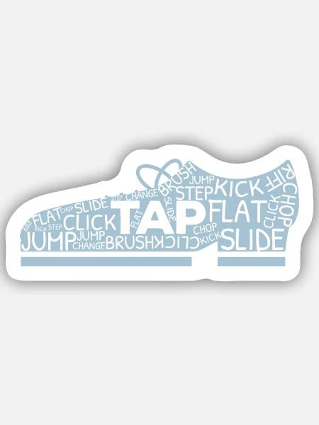 Stepptanz Stepptanz Jazz-Tänzer Stepptanz - Sticker Größe S (10 x 10 cm) - Mattweiß