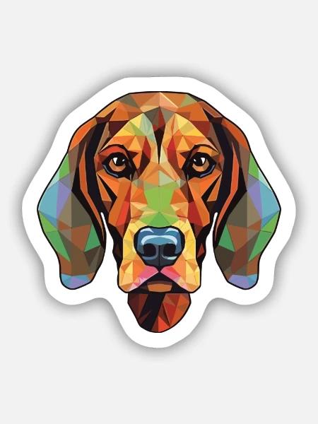 Schwarzwälder Hund Rasse Buntes Aquarell - Sticker Größe S (10 x 10 cm) - Mattweiß