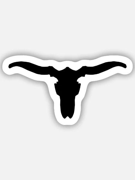 Tierschädel mit Hörnern - Sticker Größe S (10 x 10 cm) - Mattweiß