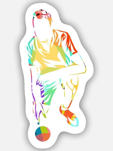Zielsicherer Boccia Rollstuhlsport - Sticker Größe S (10 x 10 cm) - Mattweiß