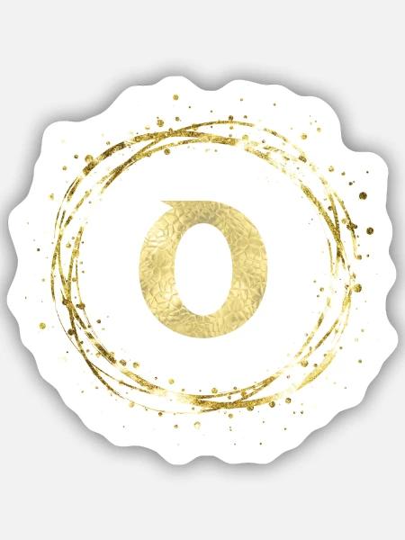 O - Sticker Größe S (10 x 10 cm) - Mattweiß
