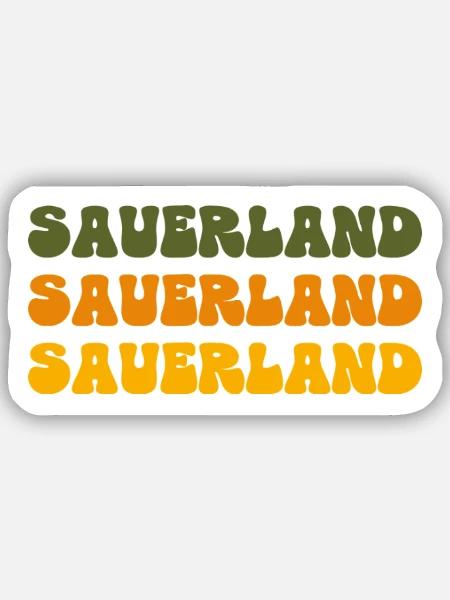 Schriftzug Sauerland - Sticker Größe S (10 x 10 cm) - Mattweiß