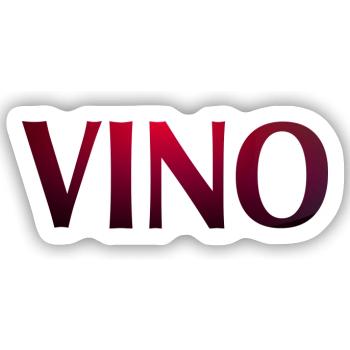 VINO - Sticker Größe S (10 x 10 cm) - Mattweiß - Vorne
