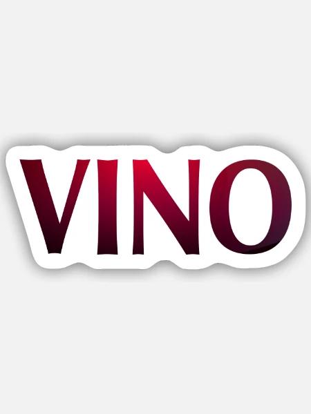 VINO - Sticker Größe S (10 x 10 cm) - Mattweiß