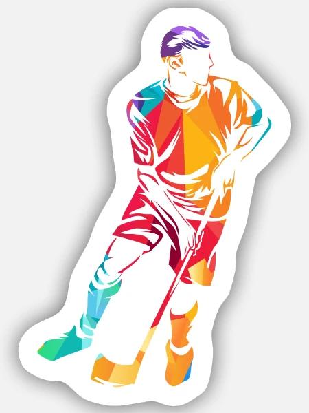 Blitzschneller Floorball Torhüter - Sticker Größe S (10 x 10 cm) - Mattweiß