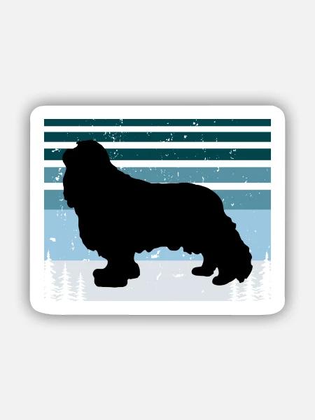 Cavalier King Charles Spaniel Hund Silhouette - Sticker Größe S (10 x 10 cm) - Mattweiß