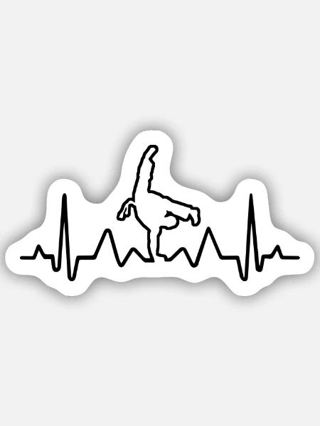 Electro Capoeira - Sticker Größe S (10 x 10 cm) - Mattweiß