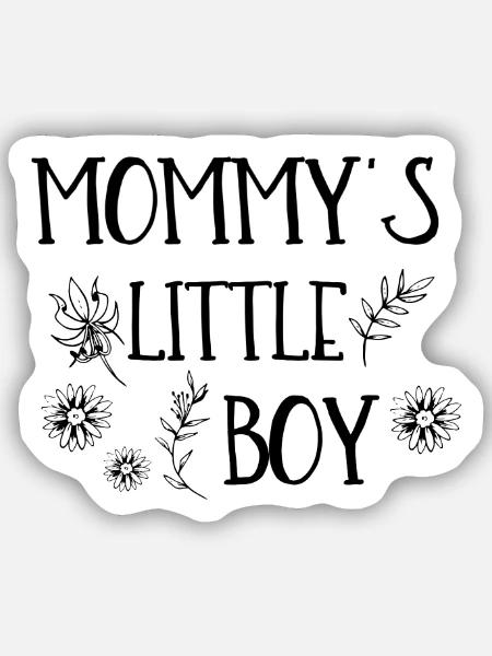 MOMMY'S LITTLE BOY - Sticker Größe S (10 x 10 cm) - Mattweiß