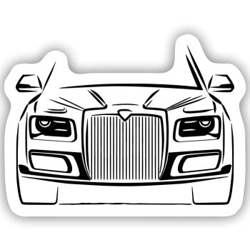 Aurus Dubai Silhouette - Sticker Größe S (10 x 10 cm) - Mattweiß - Vorne