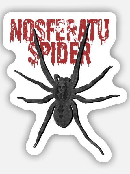 Nosferatu Spinne – Horror - Sticker Größe S (10 x 10 cm) - Mattweiß