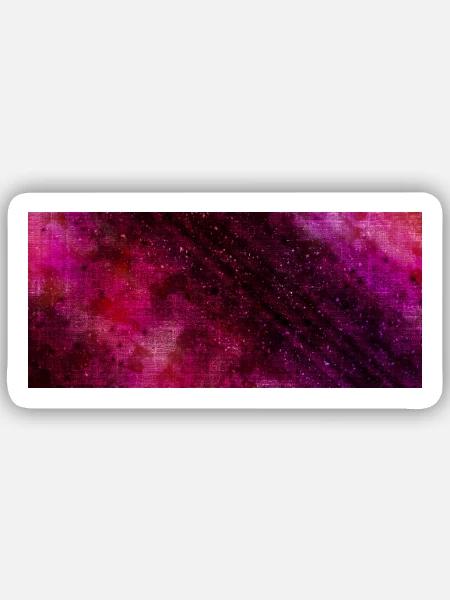 Pink Purple Nebula Wasserfarben - Sticker Größe S (10 x 10 cm) - Mattweiß