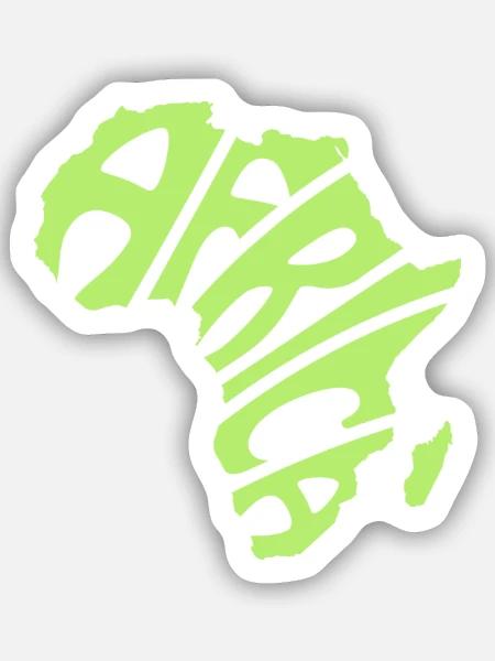 Afrika Kontinent - Sticker Größe S (10 x 10 cm) - Mattweiß