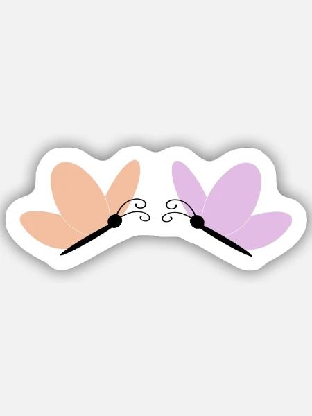 Schmetterling Natur Geschenk Frauen - Sticker Größe S (10 x 10 cm) - Mattweiß