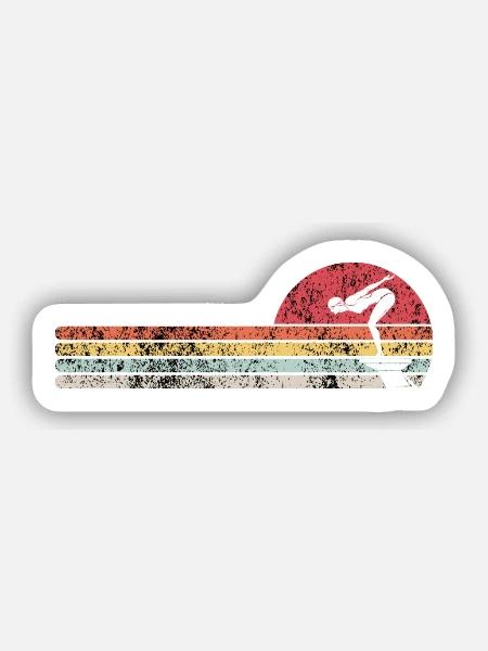 Schwimmer Geschenk - Sticker Größe S (10 x 10 cm) - Mattweiß