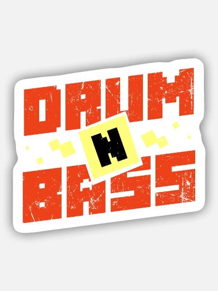 Druckvoller Bass Clubnacht Berlin - Sticker Größe S (10 x 10 cm) - Mattweiß