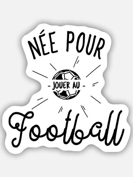 Fußballer - geboren, um Fußball zu spielen - Sticker Größe S (10 x 10 cm) - Mattweiß