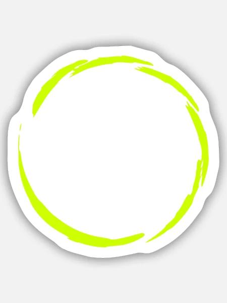 Kreis Symbol Gelb - Sticker Größe S (10 x 10 cm) - Mattweiß
