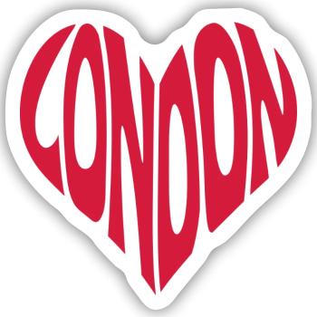 London - Sticker Größe S (10 x 10 cm) - Mattweiß - Vorne