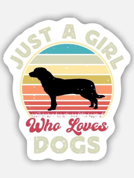 Entlebucher Sennenhund Silhouette Retro Sunset - Sticker Größe S (10 x 10 cm) - Mattweiß