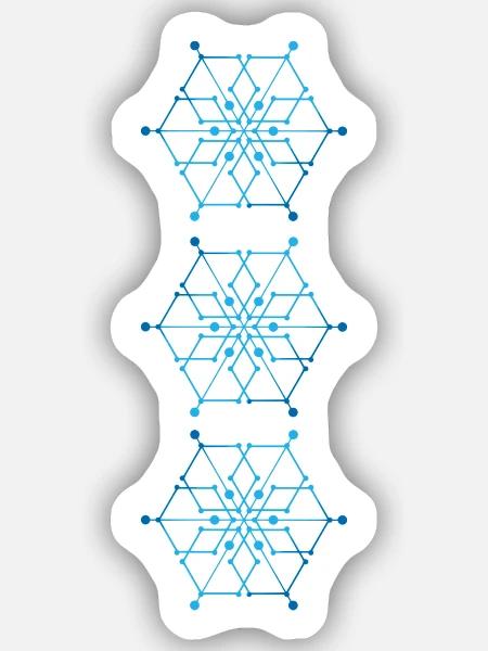Blockchain Bitcoin Krypto - Sticker Größe S (10 x 10 cm) - Mattweiß