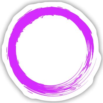 Kreis Lila Vektor - Sticker Größe S (10 x 10 cm) - Mattweiß - Vorne