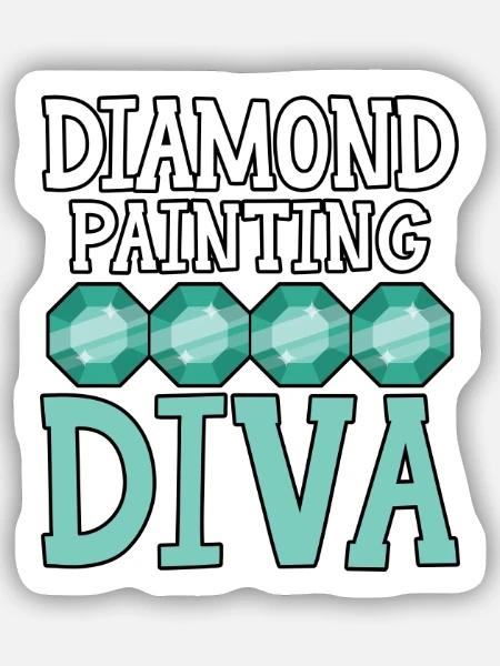 Diamantmalerei Handwerkszeug Diamantmaler - Sticker Größe S (10 x 10 cm) - Mattweiß