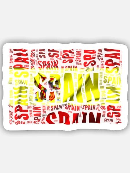Spanien - Sticker Größe S (10 x 10 cm) - Mattweiß