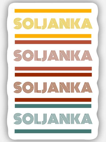 Retro Soljanka - Sticker Größe S (10 x 10 cm) - Mattweiß