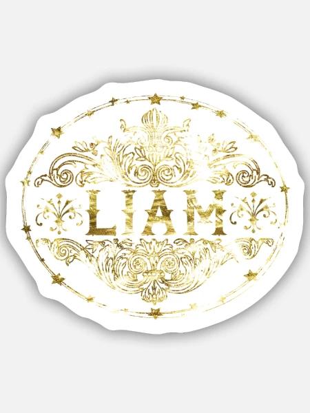 Liam - Sticker Größe S (10 x 10 cm) - Mattweiß