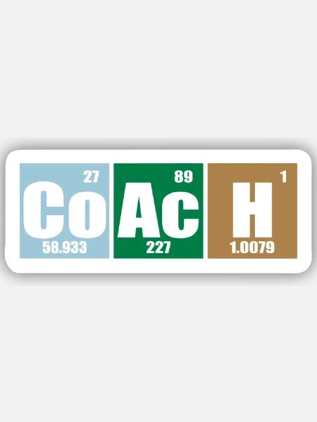 Coach - Sticker Größe S (10 x 10 cm) - Mattweiß