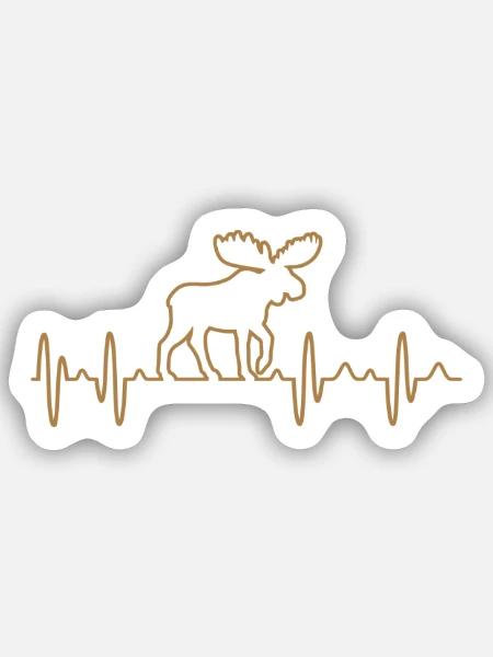 elch - Sticker Größe S (10 x 10 cm) - Mattweiß