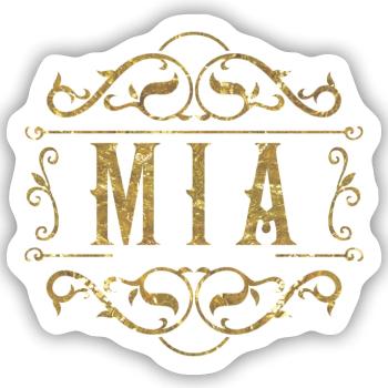 Mia gold - Sticker Größe S (10 x 10 cm) - Mattweiß - Vorne