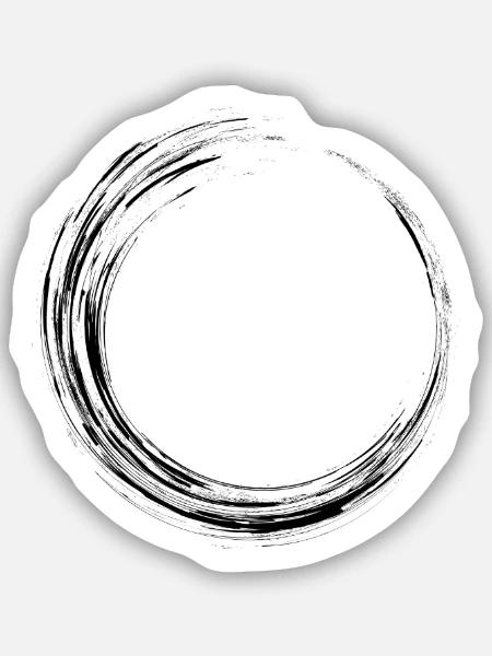 Kreis Schwarz - Sticker Größe S (10 x 10 cm) - Mattweiß
